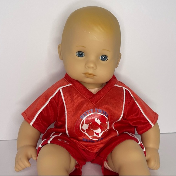 American Girl Other - American Girl Bitty Baby Doll Sleepy Blue Eyes Blonde Bald Head With Outfit 15”